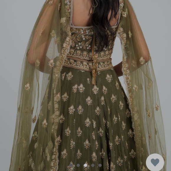 NWT Olive Grandiose Skirt from The Saree Room XS - Picture 6 of 8